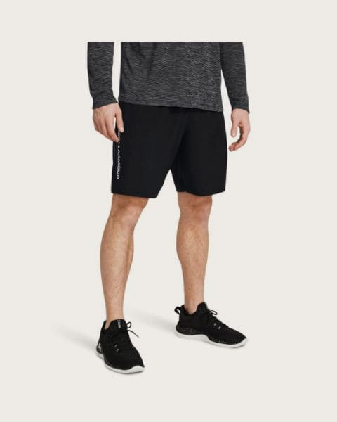 Pánske tréningové kraťasy UNDER ARMOUR UA Tech Woven Wordmark Short-BLK