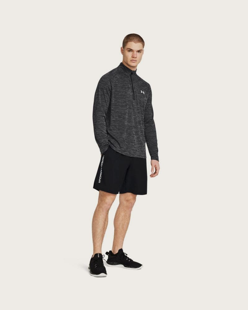 Pánske tréningové kraťasy UNDER ARMOUR UA Tech Woven Wordmark Short-BLK – fotka 4