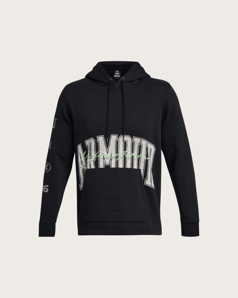 Pánska zateplená mikina s kapucňou UNDER ARMOUR UA Essential Flc Nov Hood-BLK – fotka 6