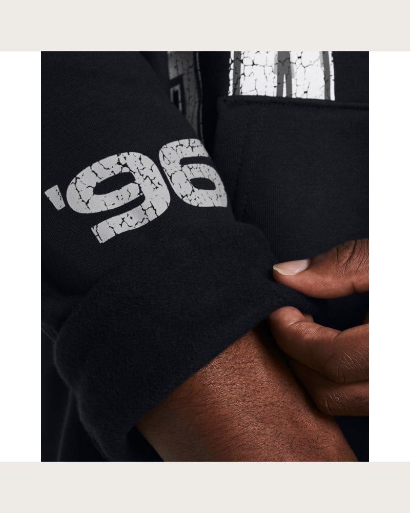 Pánska zateplená mikina s kapucňou UNDER ARMOUR UA Essential Flc Nov Hood-BLK – fotka 8