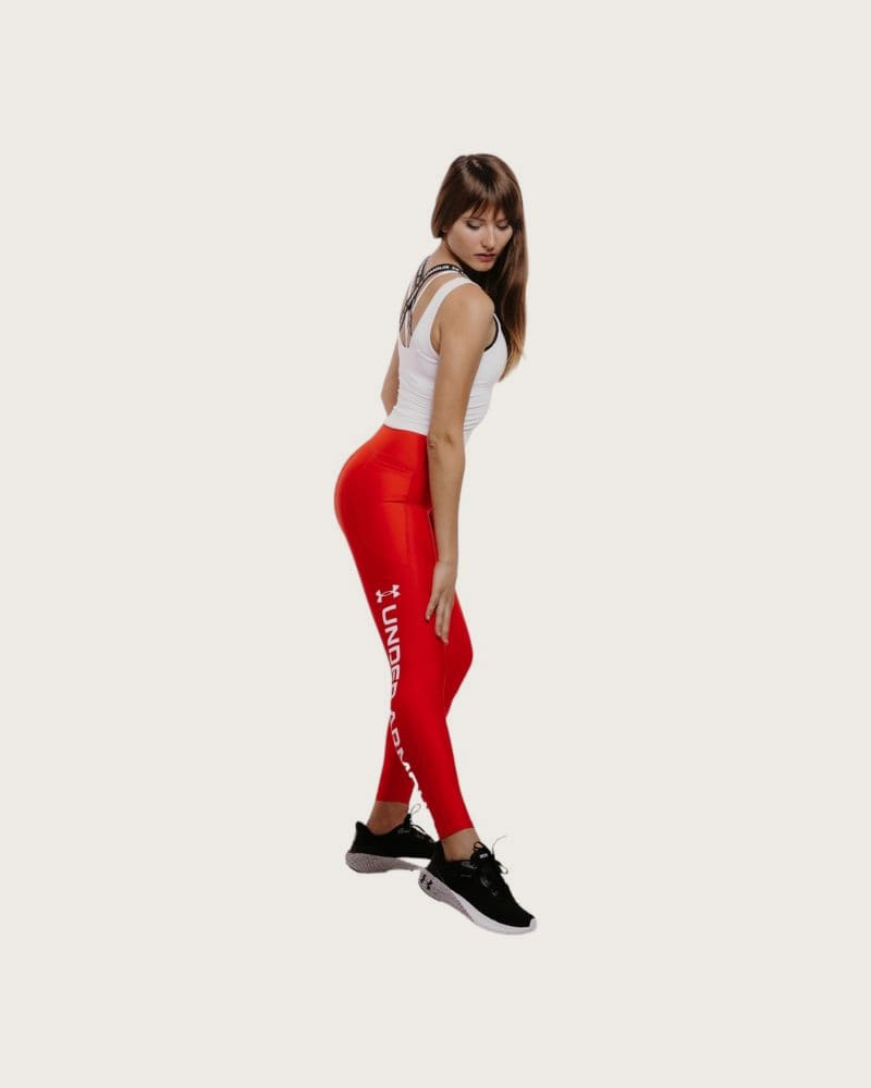 Dámske legíny UNDER ARMOUR Armour Branded Legging-RED – fotka 2
