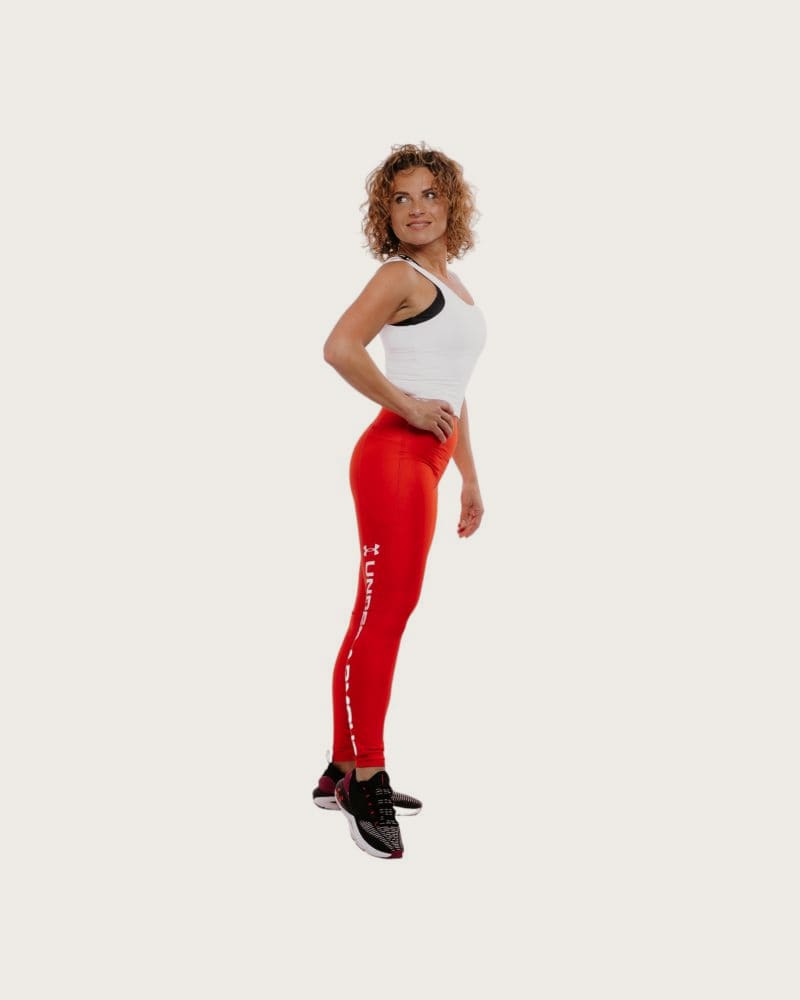Dámske legíny UNDER ARMOUR Armour Branded Legging-RED – fotka 4