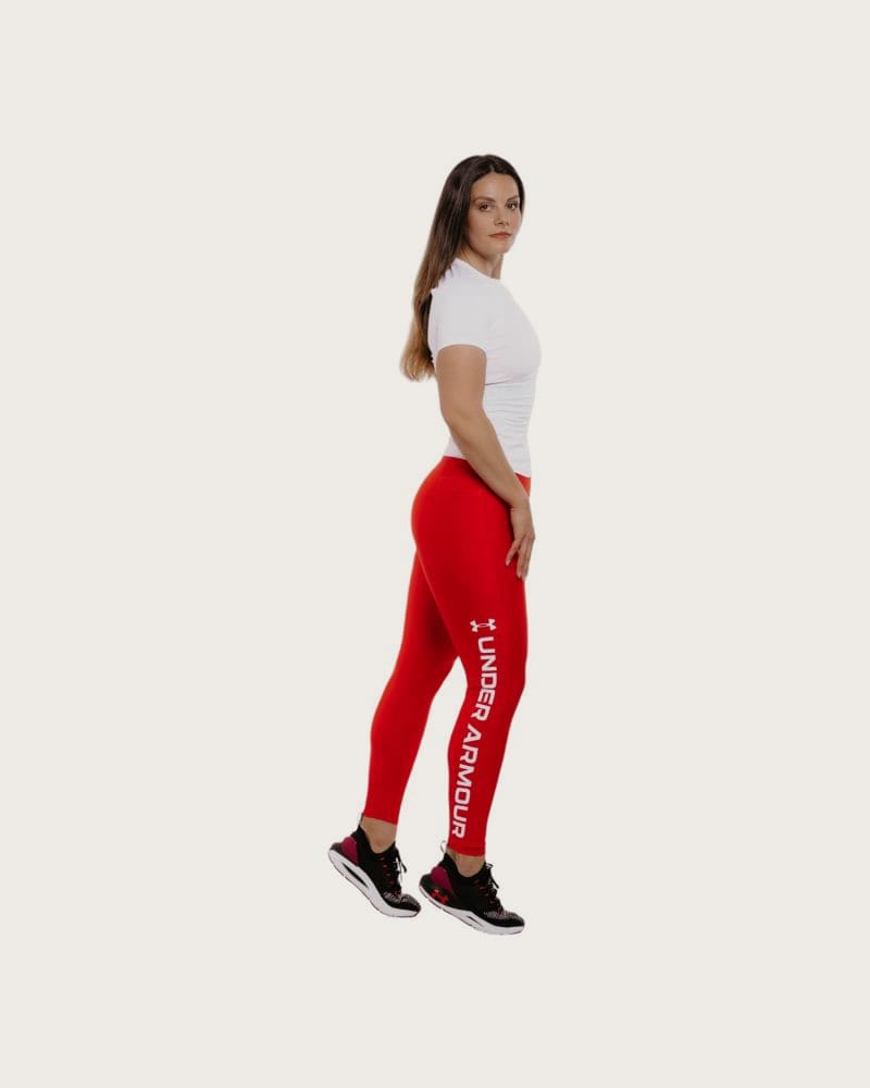Dámske legíny UNDER ARMOUR Armour Branded Legging-RED – fotka 8