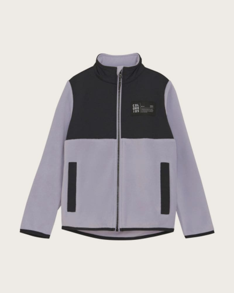 Dievčenská flisová mikina so zipsom COLOR KIDS Fleece Jacket -741809.6053-Languid Lavender