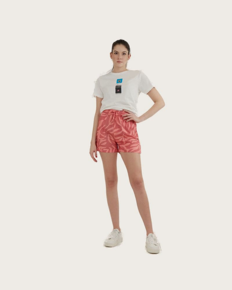 Dámske nohavice FUNDANGO Carla Shorts-353-hibiscus – fotka 2