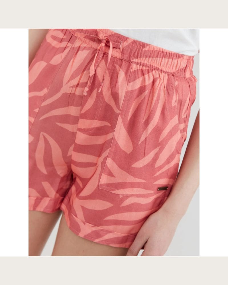 Dámske nohavice FUNDANGO Carla Shorts-353-hibiscus – fotka 4