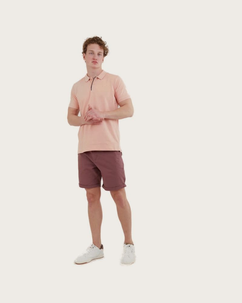 Pánske kraťasy FUNDANGO North Shore Chino Shorts-385-mauve – fotka 3