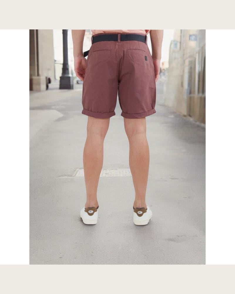 Pánske kraťasy FUNDANGO North Shore Chino Shorts-385-mauve – fotka 5