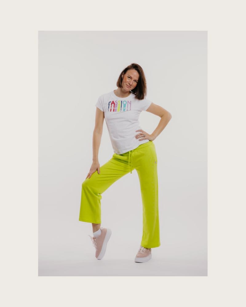Dámske tepláky AUTHORITY TP-NEOWIDE W yellow – fotka 2