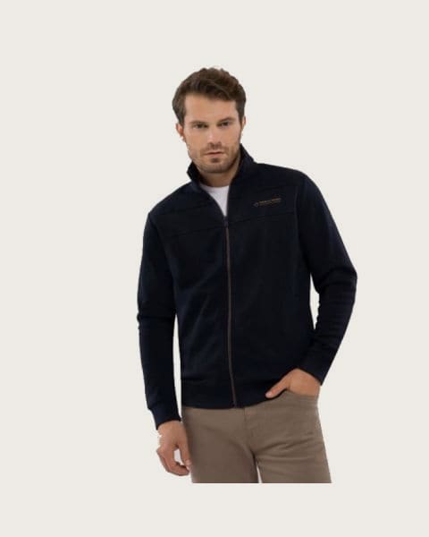 Pánska mikina so zipsom VOLCANO B-LENOX-600-NAVY