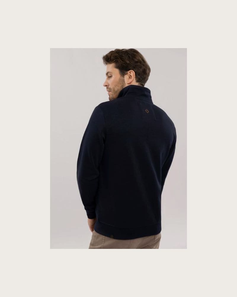 Pánska mikina so zipsom VOLCANO B-LENOX-600-NAVY – fotka 3