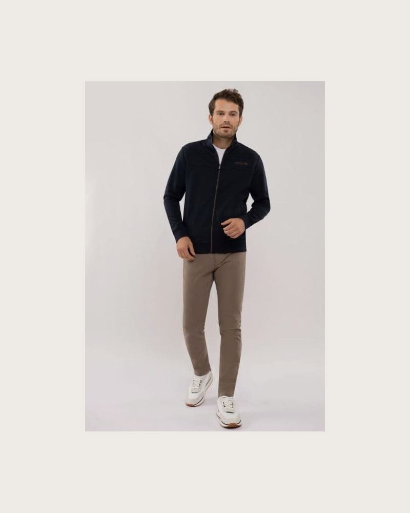 Pánska mikina so zipsom VOLCANO B-LENOX-600-NAVY – fotka 4