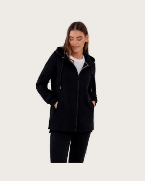 Dámska zateplená mikina so zipsom VOLCANO B-FLOFI-700-BLACK