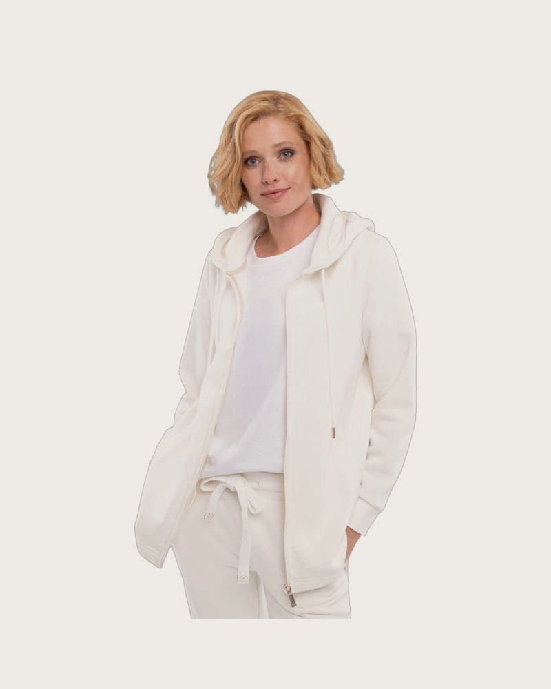 Dámska zateplená mikina so zipsom VOLCANO B-FLOFI-101-CREAM – fotka 2