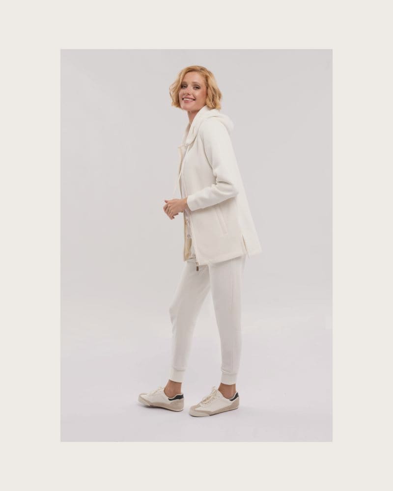 Dámska zateplená mikina so zipsom VOLCANO B-FLOFI-101-CREAM – fotka 5