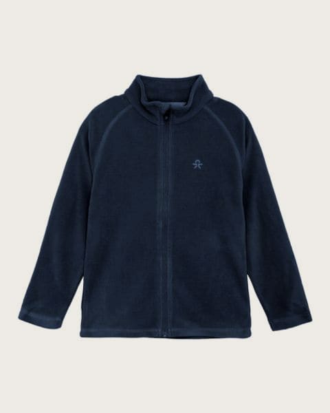 Detská mikina so zipsom COLOR KIDS Fleece Jacket, Full Zip-870-Total Eclipse