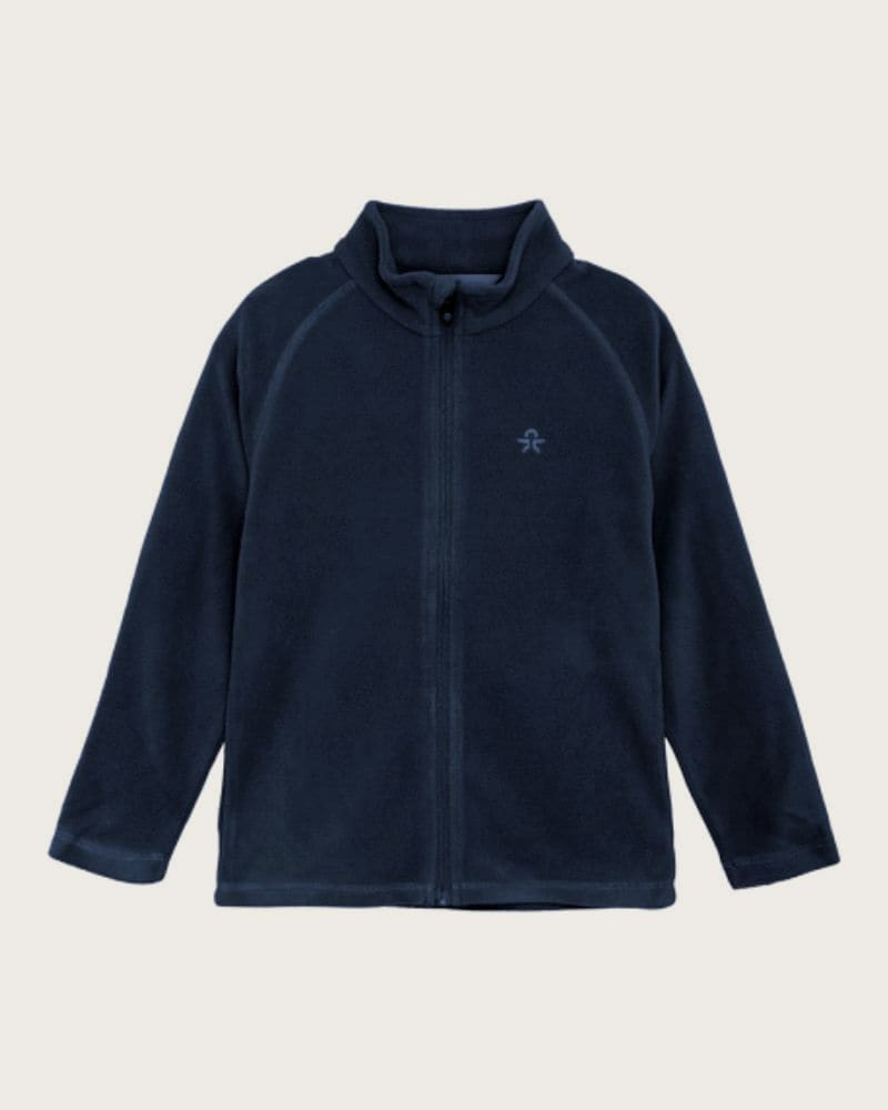 Detská mikina so zipsom COLOR KIDS Fleece Jacket, Full Zip-870-Total Eclipse