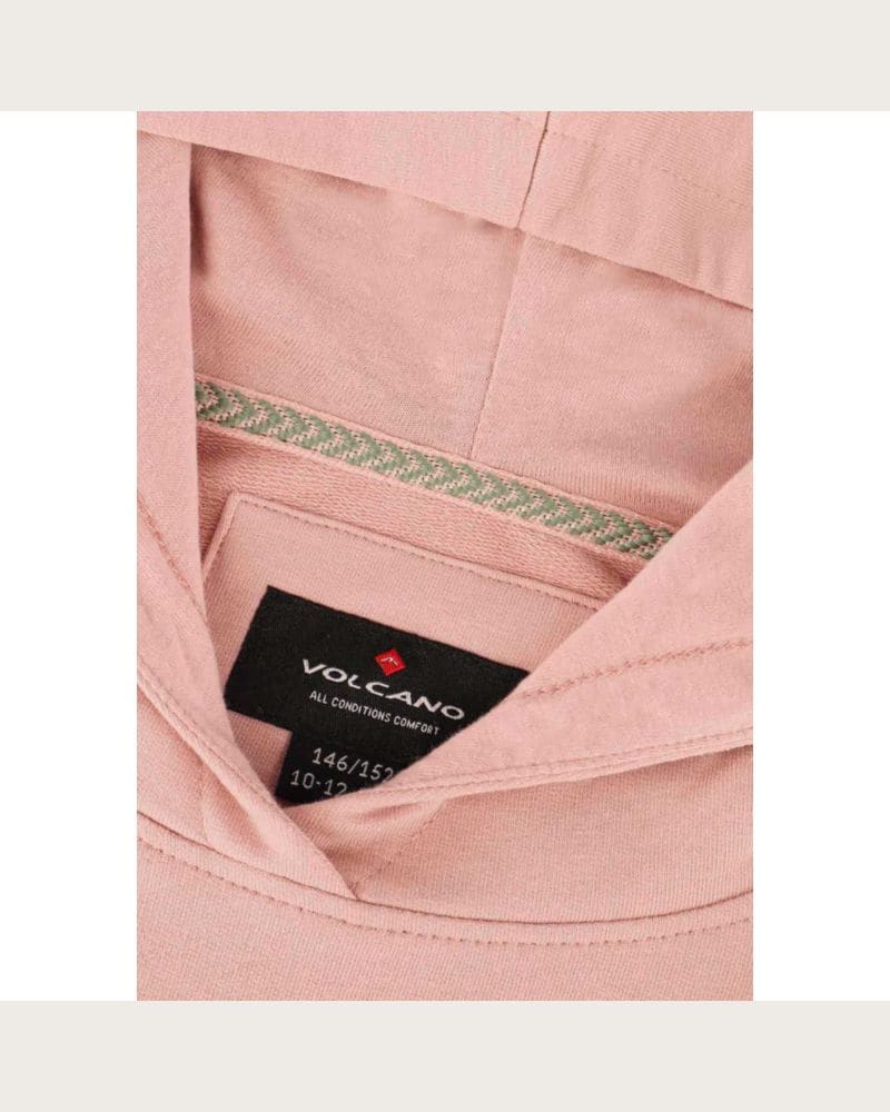 Dievčenská mikina s kapucňou VOLCANO B-MILEY JUNIOR 414 PINK LIGHT – fotka 4