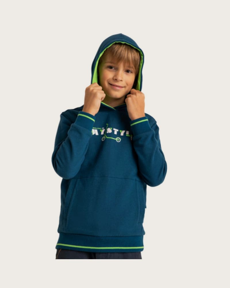 Chlapčenská mikina s kapucňou VOLCANO B-STYLE JUNIOR 613 BLUE DARK