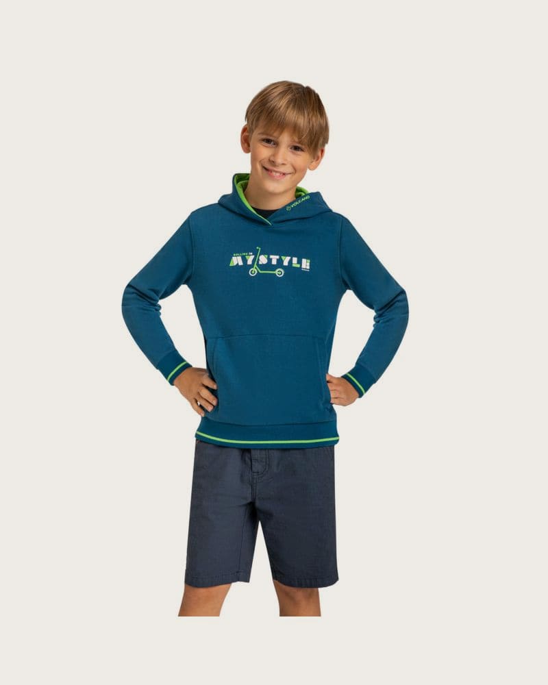 Chlapčenská mikina s kapucňou VOLCANO B-STYLE JUNIOR 613 BLUE DARK – fotka 2