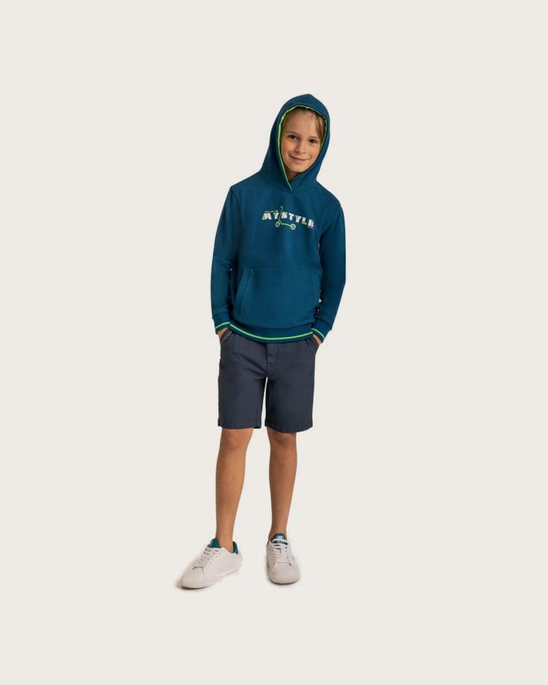 Chlapčenská mikina s kapucňou VOLCANO B-STYLE JUNIOR 613 BLUE DARK – fotka 3