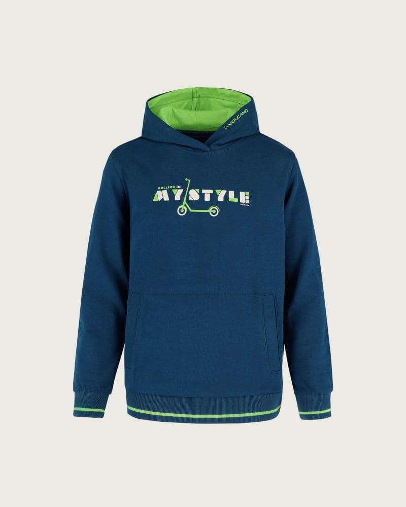 Chlapčenská mikina s kapucňou VOLCANO B-STYLE JUNIOR 613 BLUE DARK – fotka 4