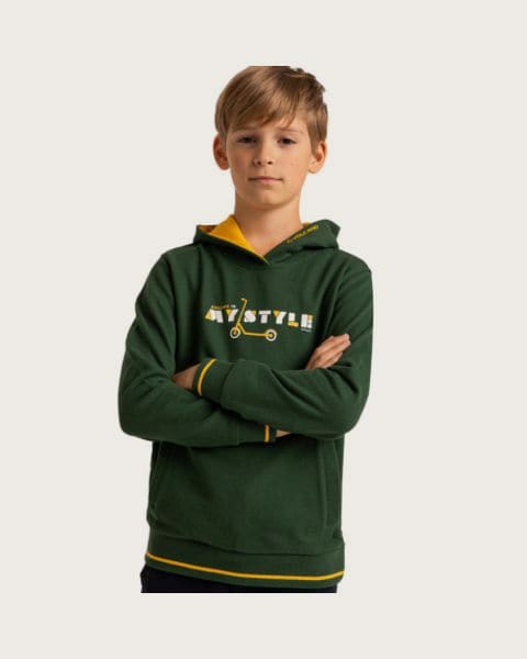 Chlapčenská mikina s kapucňou VOLCANO B-STYLE JUNIOR 300 GREEN