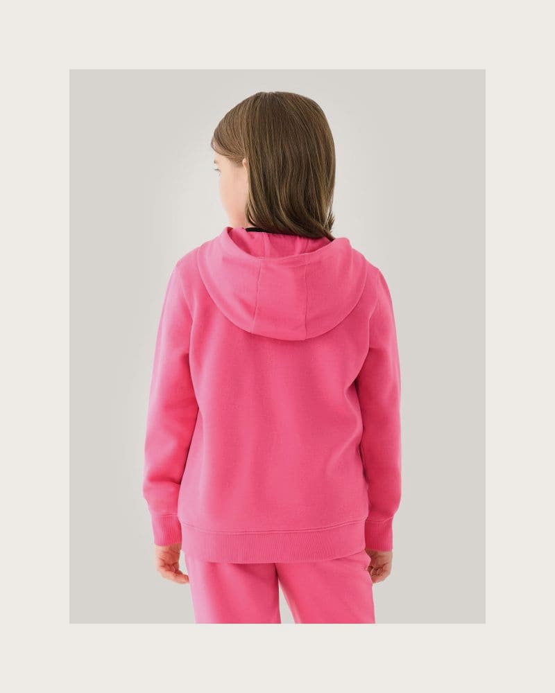 Dievčenská mikina so zipsom 4F JUNIOR SWEATSHIRT-JWMM00TSWSF1315-55S-HOT PINK – fotka 3
