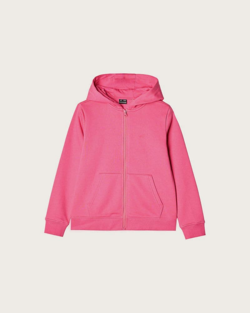 Dievčenská mikina so zipsom 4F JUNIOR SWEATSHIRT-JWMM00TSWSF1315-55S-HOT PINK – fotka 6