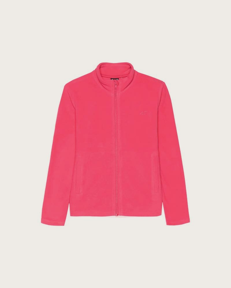 Dievčenská flisová mikina so zipsom 4F JUNIOR FLEECE-JWMM00TFLEF261-55S-HOT PINK – fotka 6