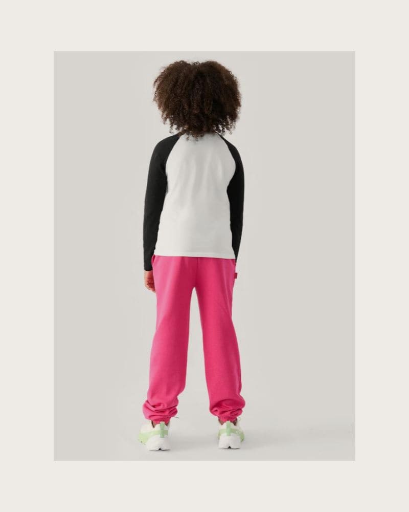 Dievčenské tepláky 4F JUNIOR TROUSERS-JWAW24TTROF754-55S-HOT PINK – fotka 3