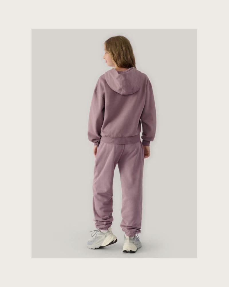 Dievčenské tepláky 4F JUNIOR TROUSERS-JWAW24TTROF754-51S-VIOLET – fotka 3