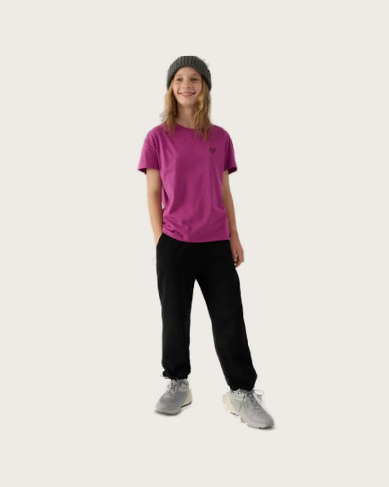 Dievčenské tepláky 4F JUNIOR TROUSERS-JWAW24TTROF754-20S-DEEP BLACK