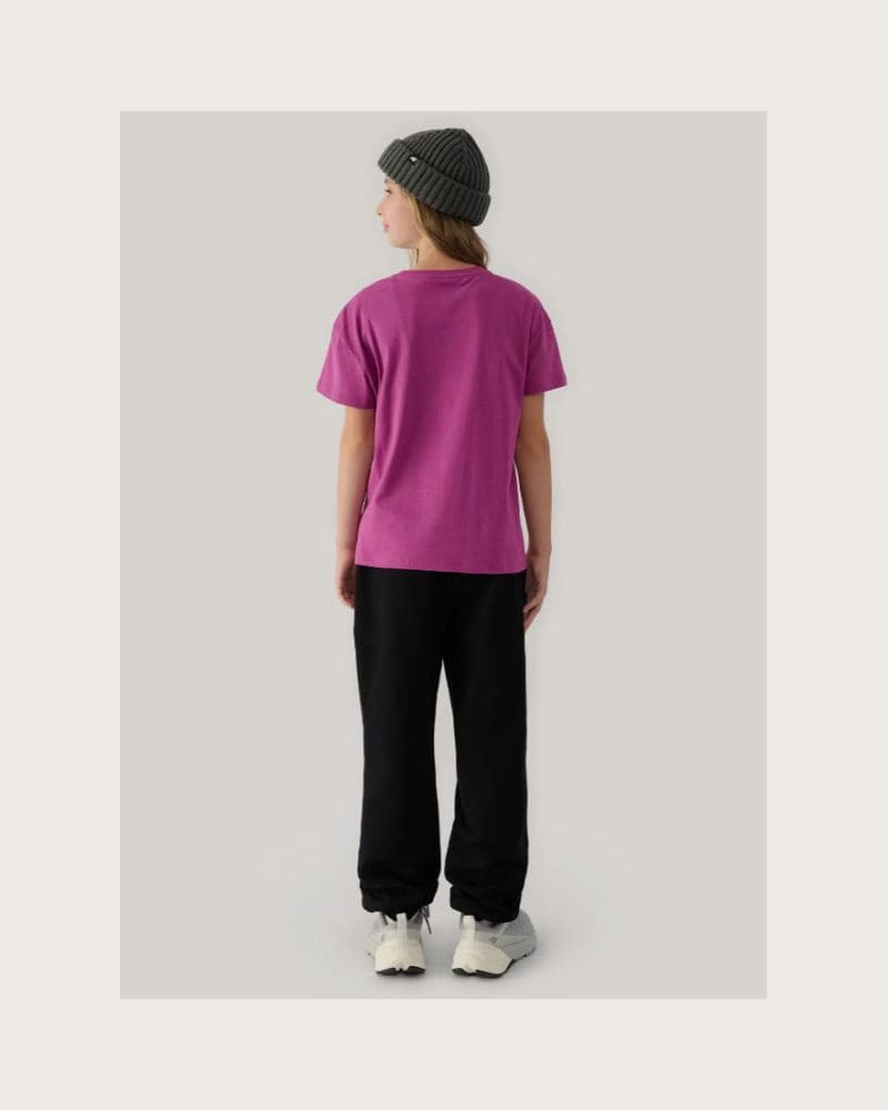 Dievčenské tepláky 4F JUNIOR TROUSERS-JWAW24TTROF754-20S-DEEP BLACK – fotka 2