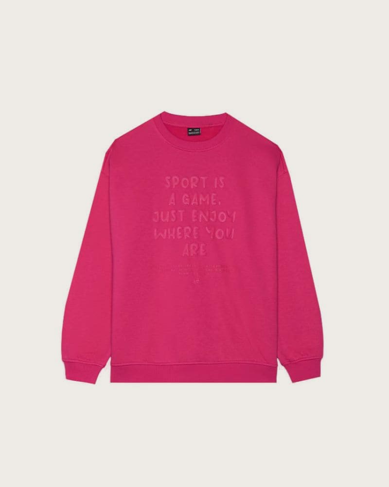 Dievčenská mikina 4F JUNIOR SWEATSHIRT-JWAW24TSWSF1214-55S-HOT PINK – fotka 6