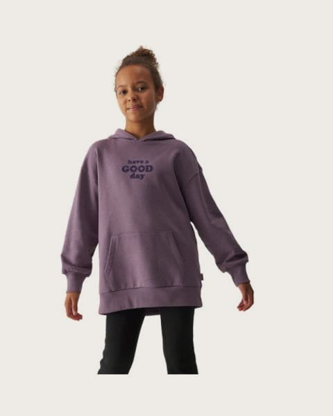 Dievčenská mikina s kapucňou 4F JUNIOR SWEATSHIRT-JWAW24TSWSF1218-51S-VIOLET