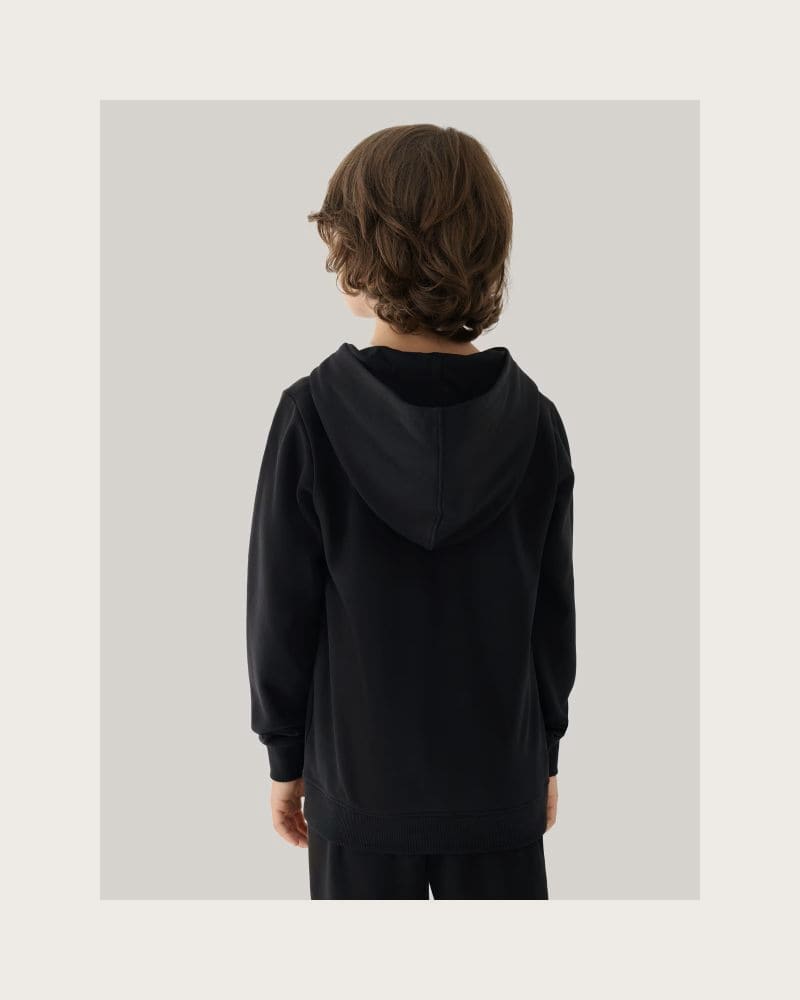 Chlapčenská mikina s kapucňou 4F JUNIOR SWEATSHIRT-JWMM00TSWSM1292-21S-BLACK – fotka 3