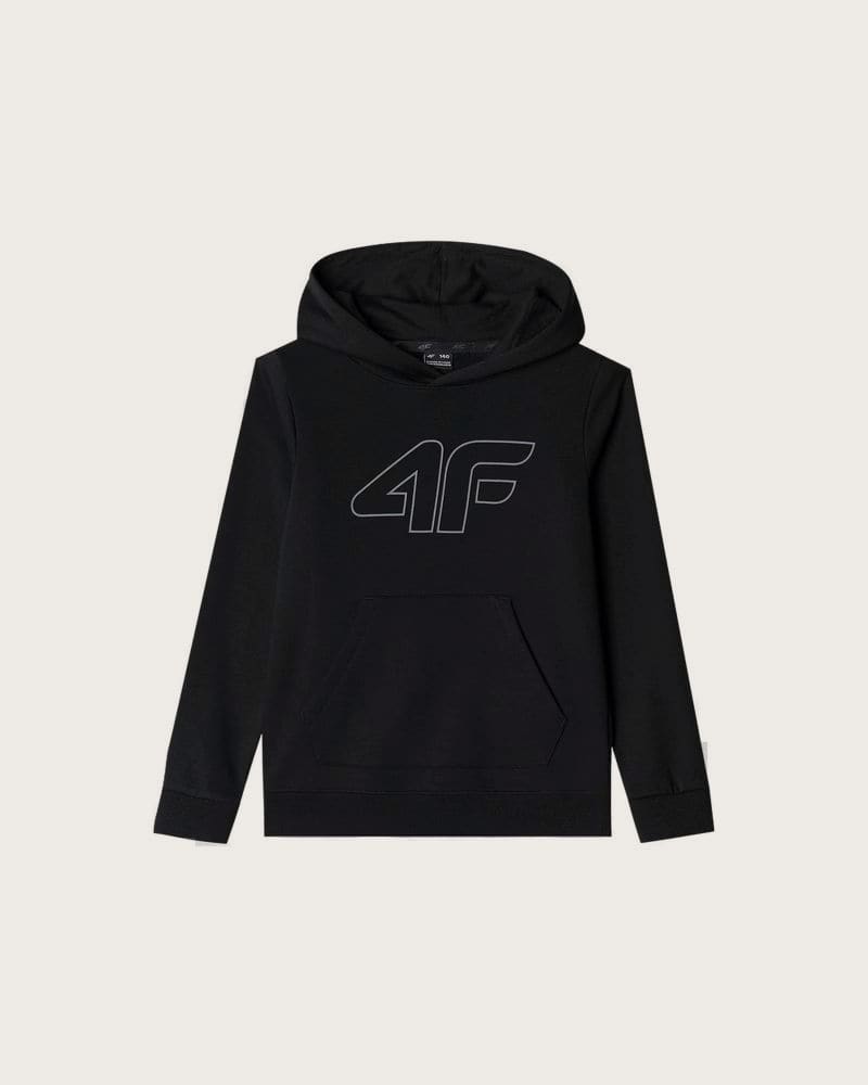 Chlapčenská mikina s kapucňou 4F JUNIOR SWEATSHIRT-JWMM00TSWSM1292-21S-BLACK – fotka 6