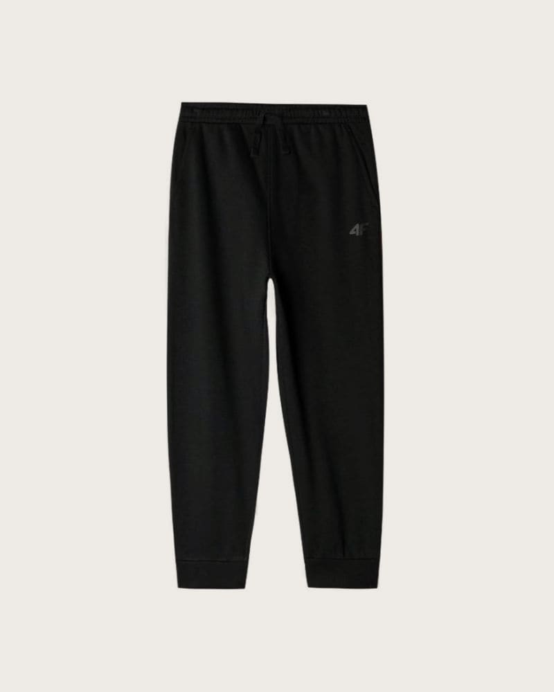 Chlapčenské zateplené tepláky 4F JUNIOR TROUSERS-JWAW24TTROM761-20S-DEEP BLACK – fotka 6