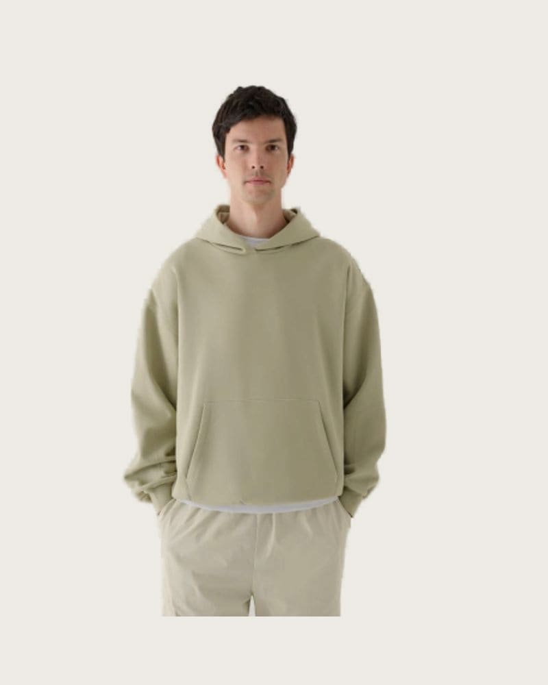 Pánska mikina s kapucňou 4F SWEATSHIRT-WAW24TSWSM1311-44S-OLIVE