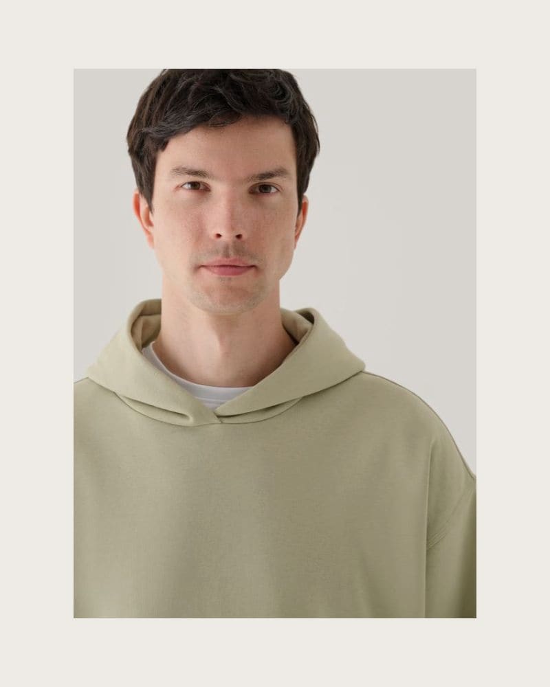 Pánska mikina s kapucňou 4F SWEATSHIRT-WAW24TSWSM1311-44S-OLIVE – fotka 2