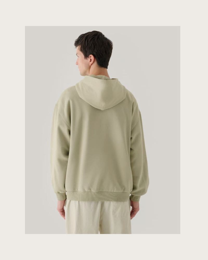 Pánska mikina s kapucňou 4F SWEATSHIRT-WAW24TSWSM1311-44S-OLIVE – fotka 4