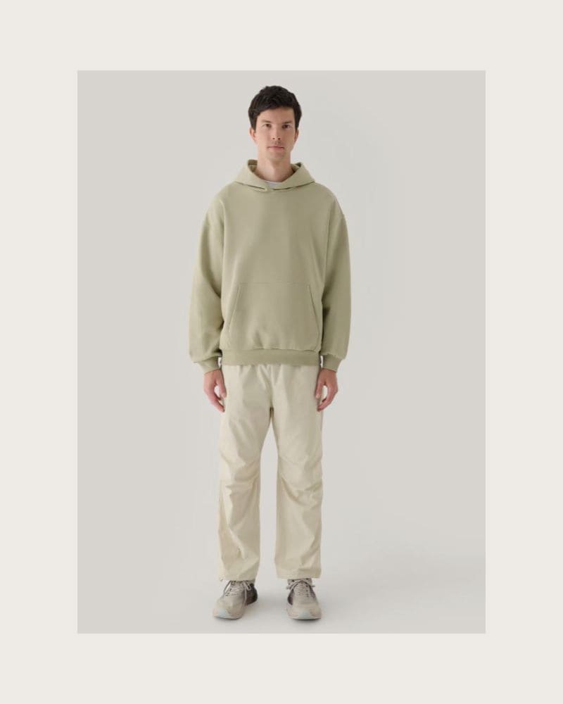 Pánska mikina s kapucňou 4F SWEATSHIRT-WAW24TSWSM1311-44S-OLIVE – fotka 5