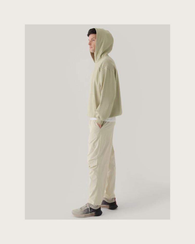 Pánska mikina s kapucňou 4F SWEATSHIRT-WAW24TSWSM1311-44S-OLIVE – fotka 6