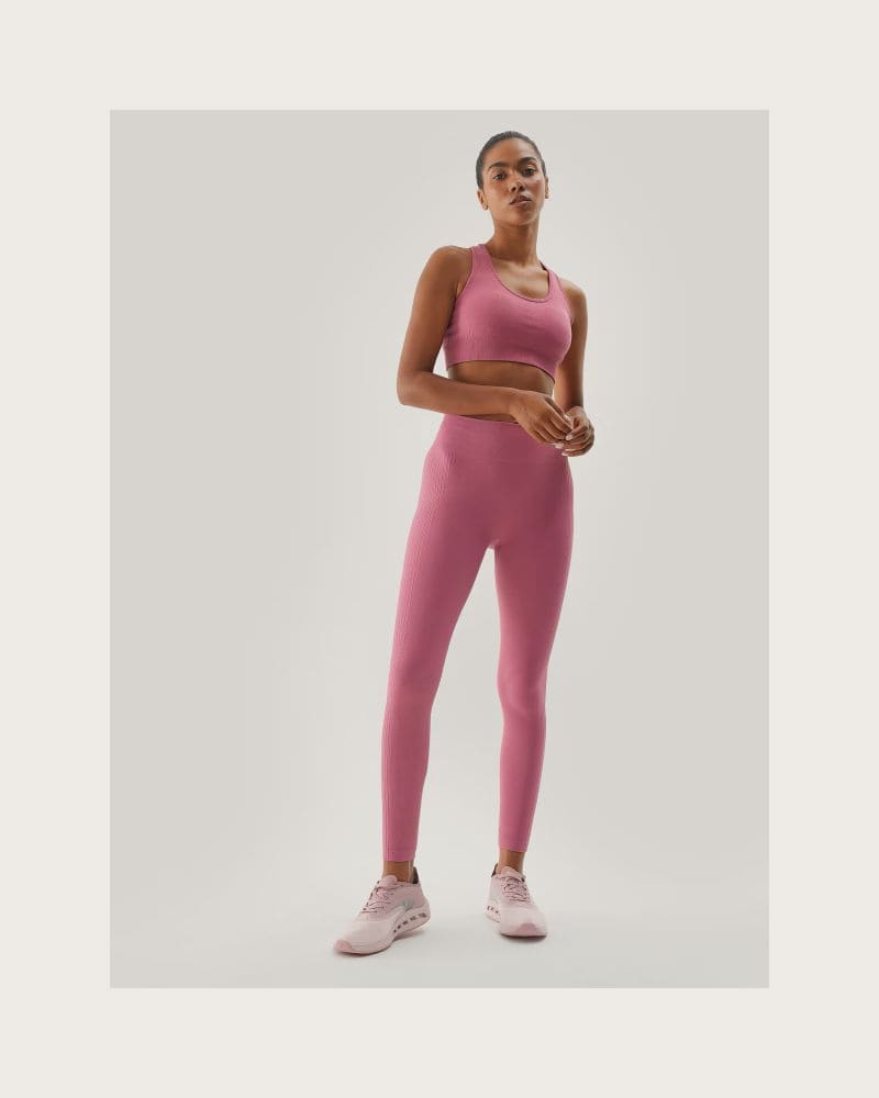 Dámske legíny 4F TIGHTS FNK-WAW24TFTIF278-53S-DARK PINK – fotka 4