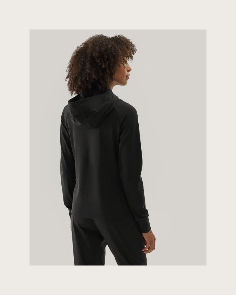 Dámska zateplená tréningová mikina so zipsom 4F SWEATSHIRT FNK-WAW24TFSWF406-20S-DEEP BLACK – fotka 3