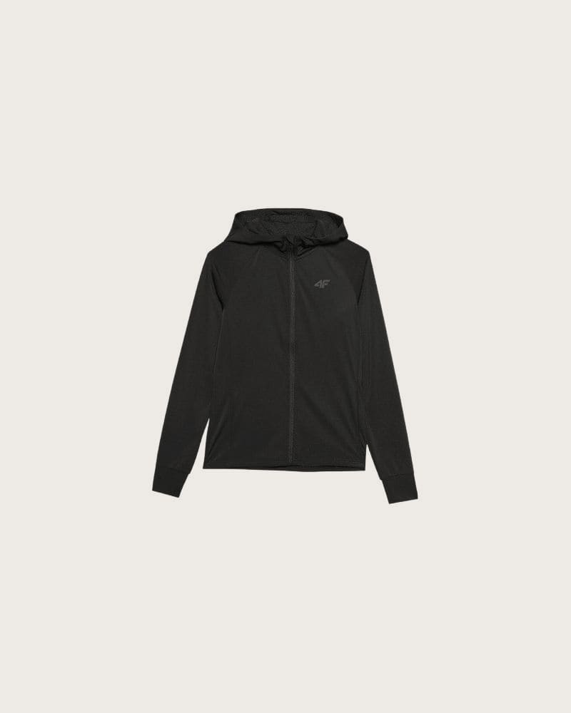 Dámska zateplená tréningová mikina so zipsom 4F SWEATSHIRT FNK-WAW24TFSWF406-20S-DEEP BLACK – fotka 6