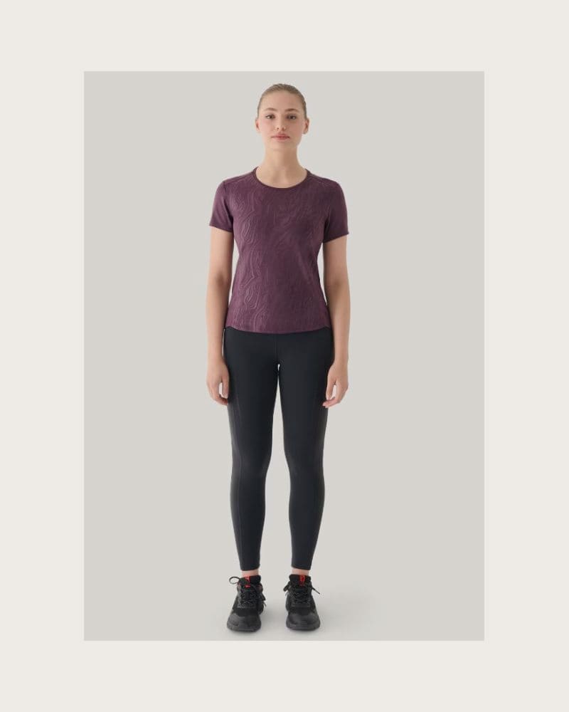 Dámske bežecké zateplené legíny 4F TIGHTS FNK-WAW24TFTIF266-22S-ANTHRACITE – fotka 2