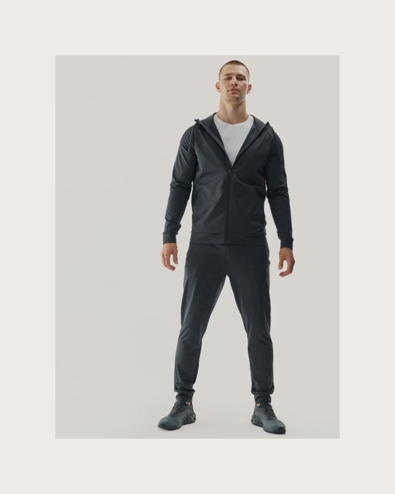 Pánske zateplené tepláky 4F TROUSERS FNK-WAW24TFTRM681-22M-ANTHRACITE MELANGE – fotka 3