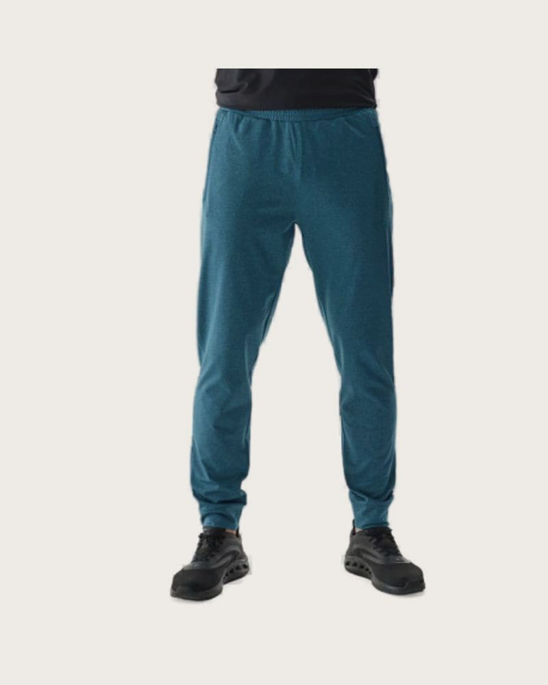 Pánske zateplené tepláky 4F TROUSERS FNK-WAW24TFTRM682-46M-TEAL MELANGE
